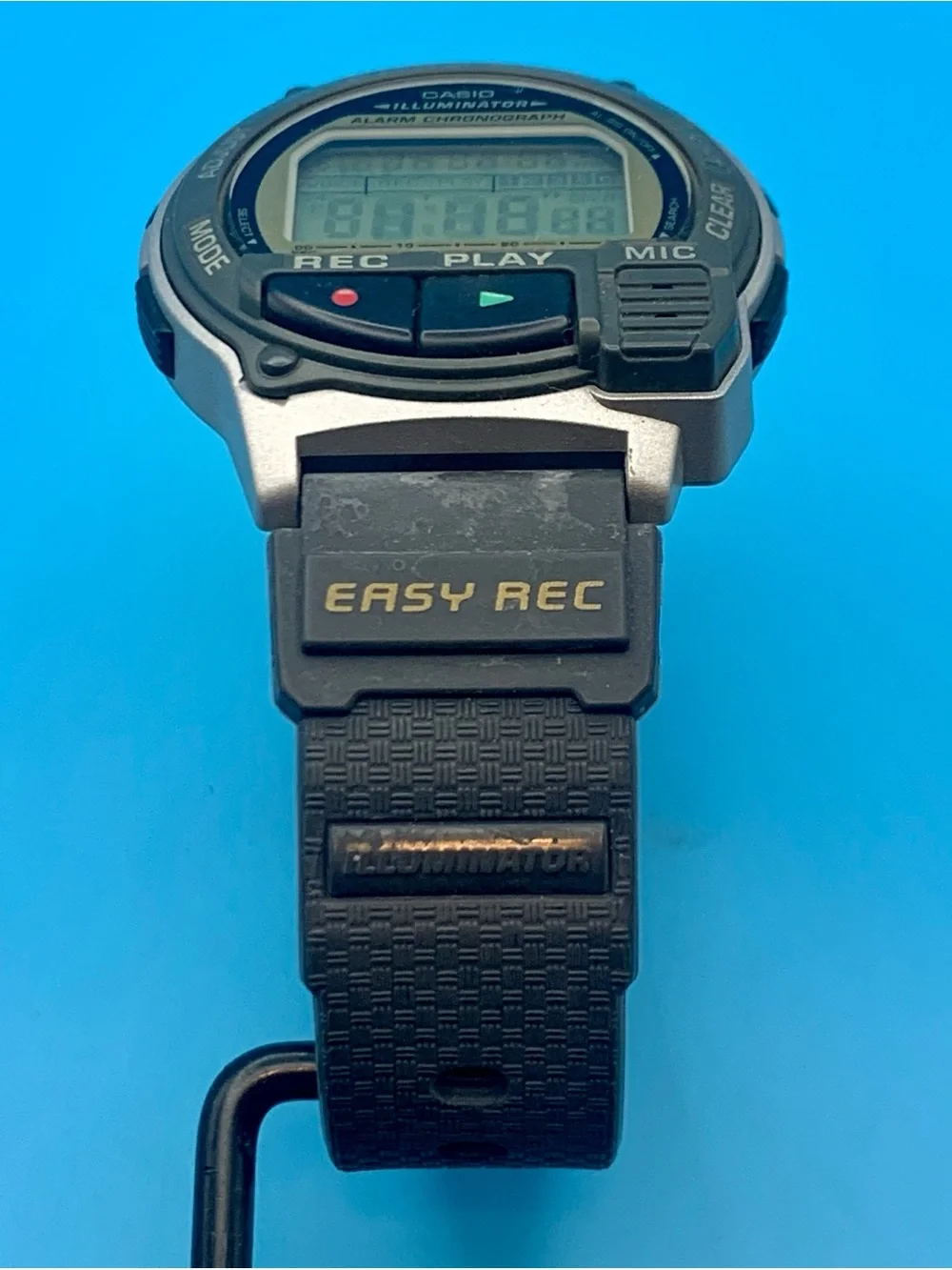 CASIO F-V3(1589) Men’s Rare Vintage Watch 30 Sec Voice Recorder Working New Batt